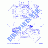 DECALS   A16SYS95CK (100369) for Polaris SPORTSMAN 1000 TOURING TRACTOR 2016