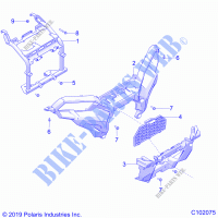 BODY, FRONT BUMPER AND MOUNTING   A23SLE95PK (C102075) for Polaris SPORTSMAN 1000 2023