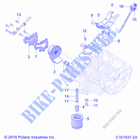 ENGINE, OIL SYSTEM   A23SLE95PK (C101431 23) for Polaris SPORTSMAN 1000 2023