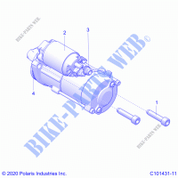 ENGINE, STARTING SYSTEM   A23SLE95PK (C101431 11) for Polaris SPORTSMAN 1000 2023