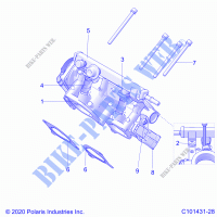 ENGINE, THROTTLE BODY   A23SLE95PK (C101431 28) for Polaris SPORTSMAN 1000 2023