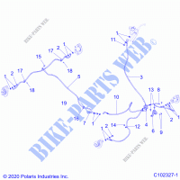 BRAKES, BRAKE LINES   A23SYY95AD (C102327 1) for Polaris SPORTSMAN TOURING 1000 2023