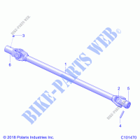 DRIVE TRAIN, PROP SHAFT, FRONT   A23SYY95AD (C101470) for Polaris SPORTSMAN TOURING 1000 2023