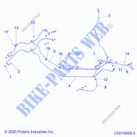 BRAKES, BRAKE LINES   A23SYE95PM (C0210659 3) for Polaris SPORTSMAN TOURING XP 1000 2023