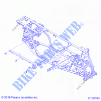 CHASSIS, MAIN FRAME   A23SYE95PM (C102193) for Polaris SPORTSMAN TOURING XP 1000 2023