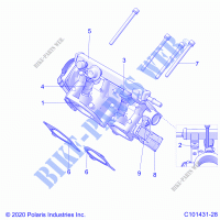 ENGINE, THROTTLE BODY   A23SYE95PM (C101431 28) for Polaris SPORTSMAN TOURING XP 1000 2023