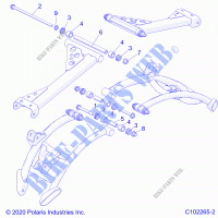 REAR SUSPENSION CONTROL ARM MOUNTING   A23SYE95PM (C102265 2) for Polaris SPORTSMAN TOURING XP 1000 2023