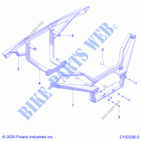 BODY, DELUXE BUMPERS   A23SLZ95AK (C102336 3) for Polaris SPORTSMAN XP 1000 2023