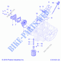 ENGINE, OIL SYSTEM   A23SXM95AM (C101431 23) for Polaris SPORTSMAN XP 1000 2023