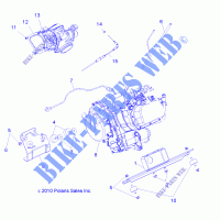 ENGINE, MOUNTING   R12HR76AG/AR (49RGRENGINEMTG116X6) for Polaris RANGER 6X6 800 2012
