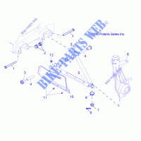 SUSPENSION, A ARM AND STRUT MOUNTING   R12RC08GA/GH/FA/FH (49RGRAARM10) for Polaris RANGER EV/LEV 4X4 2012