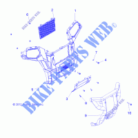FRONT BUMPER   A14GH85AD/EAI (49ATVBUMPER13850SCRAM) for Polaris SCRAMBLER 850 XP HO / EPS 2014