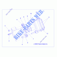 REAR BRAKE CALIPER   R11RC08GA/GH/FA/FH (49RGRCALIPERRR10EV) for Polaris RANGER EV 4X4/INTL 2011