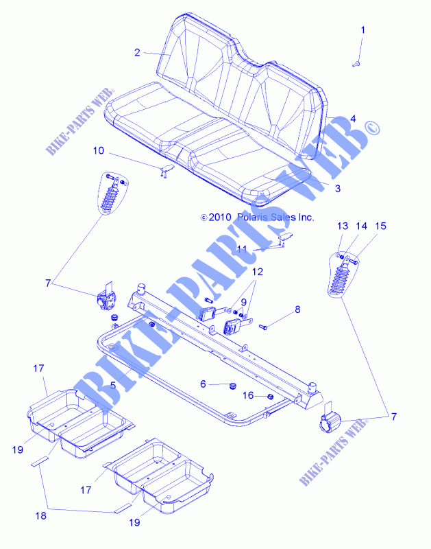 SEAT   R11RC08GA/GH/FA/FH (49RGRSEAT11EV) for Polaris RANGER EV 4X4/INTL 2011
