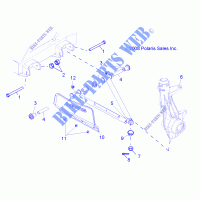 SUSPENSION, A ARM AND STRUT MOUNTING   R10RH45AG/AH/AR (49RGRAARM10) for Polaris RANGER 4X4 400 HO 2010