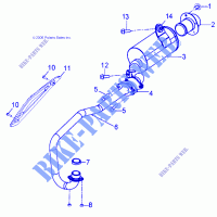 EXHAUST   A16YAK09AF (49ATVEXHAUST09OUT90) for Polaris OUTLAW 90 2016