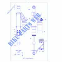 REAR SHOCK   A16SVE95NM (49ATVSHOCKRR7044080) for Polaris SCRAMBLER 1000 MD 2016