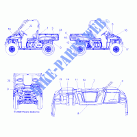 DECALS   R10TH76/TY76 ALL OPTIONS (49RGRDECALSS108004X4) for Polaris RANGER 4X4 800 EFI ALL OPTIONS 2010