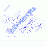 DRIVE TRAIN, MAIN GEARCASE INTERNALS   A14GH9EAW (49ATVTRANSINTL1332847) for Polaris SCRAMBLER XP 1000 HO EPS 2014