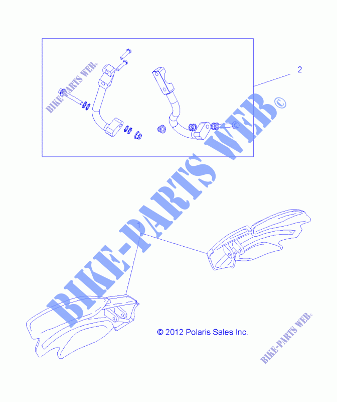 BODYWORK   HANDGUARDS   A14GH9EAW (49ATVGUARD13850SCRAM) for Polaris SCRAMBLER XP 1000 HO EPS 2014
