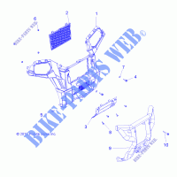 FRONT BUMPER   A14GH8EFI (49ATVBUMPER13850SCRAM) for Polaris SCRAMBLER XP 850 HO EPS INTL 2014