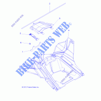 REAR BODYWORK STORAGE   A14GH8EFI (49ATVSTORAGERR13850SCRAM) for Polaris SCRAMBLER XP 850 HO EPS INTL 2014