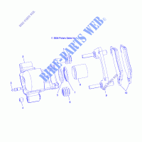 BRAKE REAR CALIPER   R06RB50AA/RD50AA (4998269826C04) for Polaris RANGER 500 2X4/4X4 2006