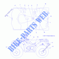 DECALS   A14ZN5EAB/C/M/S (49ATVDECALSS12SPEPS550) for Polaris SPORTSMAN XP 550 EPS 2014