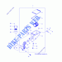 ENGINE, AIR INTAKE SYSTEM   R15YAV17AA/AF/BA/BF (49RGRAIR BOX15RZR170) for Polaris RZR 170 2015