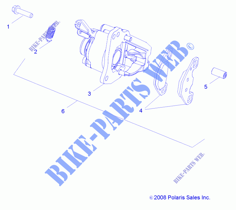 BARKE REAR CALIPER   R15YAV17AA/AF/BA/BF (49RGRCALIPERRR09RZR170) for Polaris RZR 170 2015