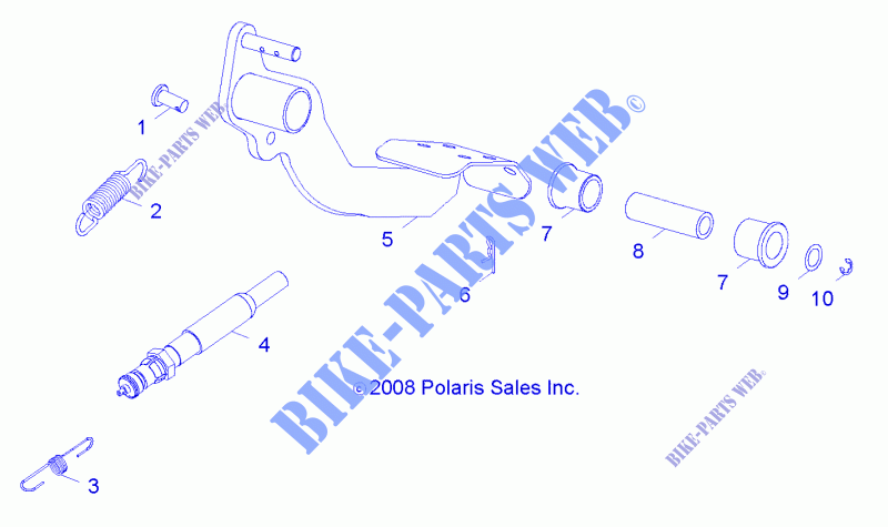 BRAKE PEDAL   R15YAV17AA/AF/BA/BF (49RGRBRAKEFOOT09RZR170) for Polaris RZR 170 2015