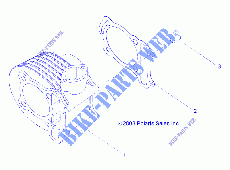 CYLINDER   R15YAV17AA/AF/BA/BF (49RGRCYLINDERHD09RZR170) for Polaris RZR 170 2015