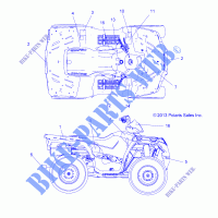 DECALS   A14MH57AA/AC/AD (49ATVDECALSS14570) for Polaris SPORTSMAN 570 EFI 2014