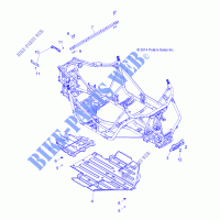 CHASSIS, MAIN FRAME AND SKID PLATE   Z15VBA87AJ/LJ/E87AK/AM/AT/LT/AL/AV (49RGRFRAME15RZR900) for Polaris RZR 900 60 INCH ALL OPTIONS 2015