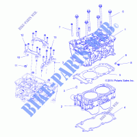 CYLINDER AND HEAD   Z15VBA87AJ/LJ/E87AK/AM/AT/LT/AL/AV (49RGRCYLINDER15RZR900) for Polaris RZR 900 60 INCH ALL OPTIONS 2015