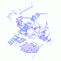 CHASSIS, MAIN FRAME AND SKID PLATE   Z15VBE87FK/JK (49RGRFRAME15RZR900) for Polaris RZR 900 60 INCH EPS INTL 2015