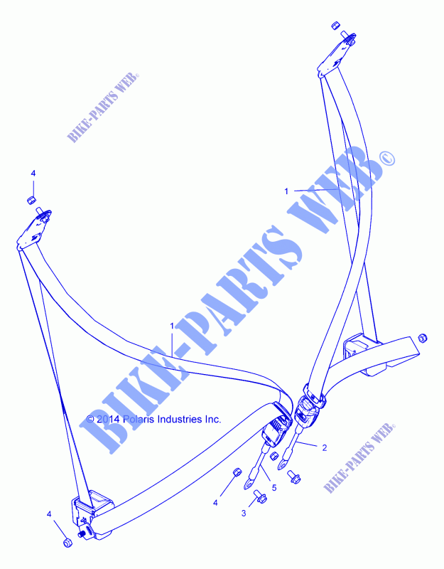 SEAT BELT MOUNTING   Z15VBE87FK/JK (49RGRSB15RZR900) for Polaris RZR 900 60 INCH EPS INTL 2015