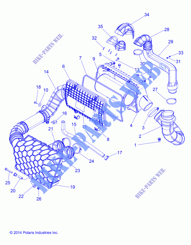 ENGINE, AIR INTAKE SYSTEM   Z15VDE99AL (49RGRAIR BOX151000AL) for Polaris RZR RS1 2018