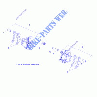 BARKE FRONT BRAKE CALIPER   R14VA17AA/AF (49RGRCALIPER09RZR170) for Polaris RZR 170 2014
