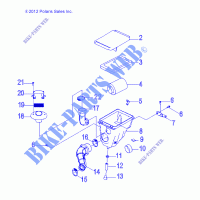 ENGINE, AIR INTAKE SYSTEM   R14VA17AA/AF (49RGRAIR BOX13RZR170) for Polaris RZR 170 2014