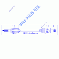 DRIVE TRAIN, REAR HALF SHAFT   Z14XE7EAL/X (49RGRSHAFTDRIVERR11RZRS) for Polaris RZR 4 800 EPS LE 2014