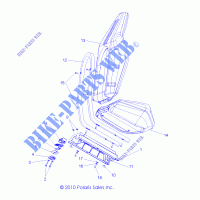 SEAT ASM.   Z14XE7EAL/X (49RGRSEAT11RZR) for Polaris RZR 4 800 EPS LE 2014