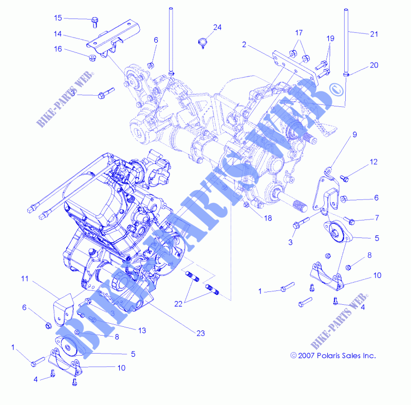 TRANSMISSION MOUNTING   Z14XE7EAL/X (49RGRENGINEMTG10RZRS4) for Polaris RZR 4 800 EPS LE 2014