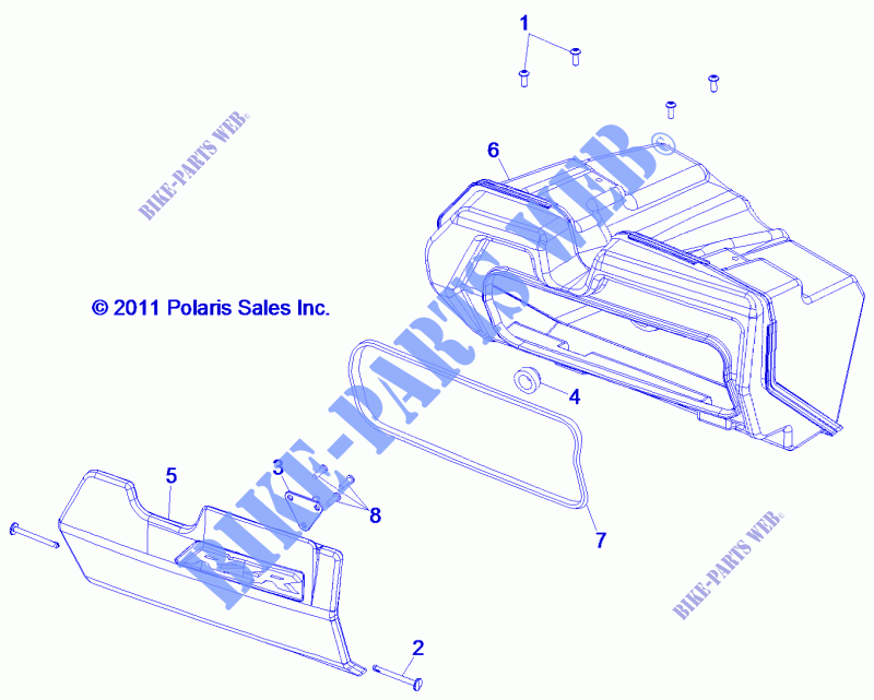 GLOVE BOX   Z14XT9EAO (49RGRGLOVEBOX12RZR) for Polaris RZR 4 900 LE 2014