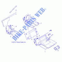 SEAT DIVIDER   Z14XT9EFX (49RGRSEATDVD13RZRXP4I) for Polaris RZR 4 900 INTL 2014