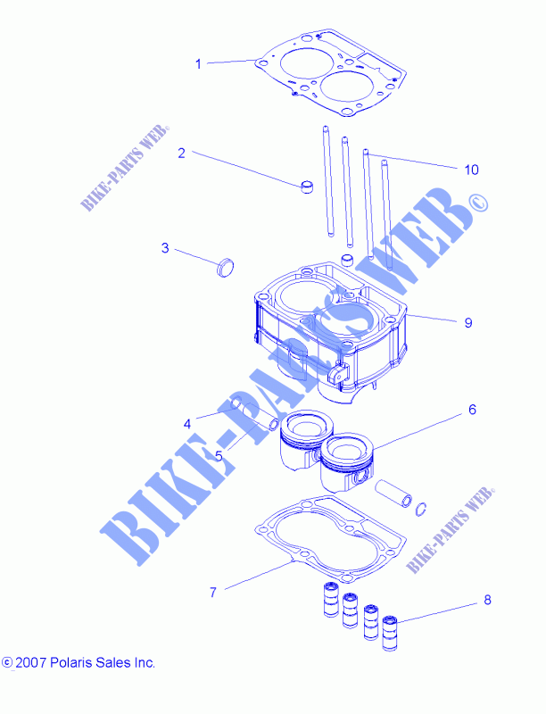 PISTON   CYLINDER   Z14VH76AC/AD/EAI/EAK/EAJ/EAL/EAW (49ATVCYLINDER08VISTA) for Polaris RZR 800 EPS LE / XC EDITION 2014