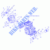 TRANSMISSION MOUNTING   Z14JT87AD/9EAO/9EAOL/9EAL (49RGRENGINEMTG13RZRXP4) for Polaris RZR 900 / EPS LE 2014