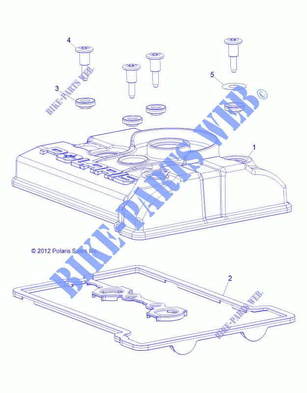 ENGINE, VALVE COVER   Z14JT87AD/9EAO/9EAOL/9EAL (49RGRVALVE13RZRXP4I) for Polaris RZR 900 / EPS LE 2014
