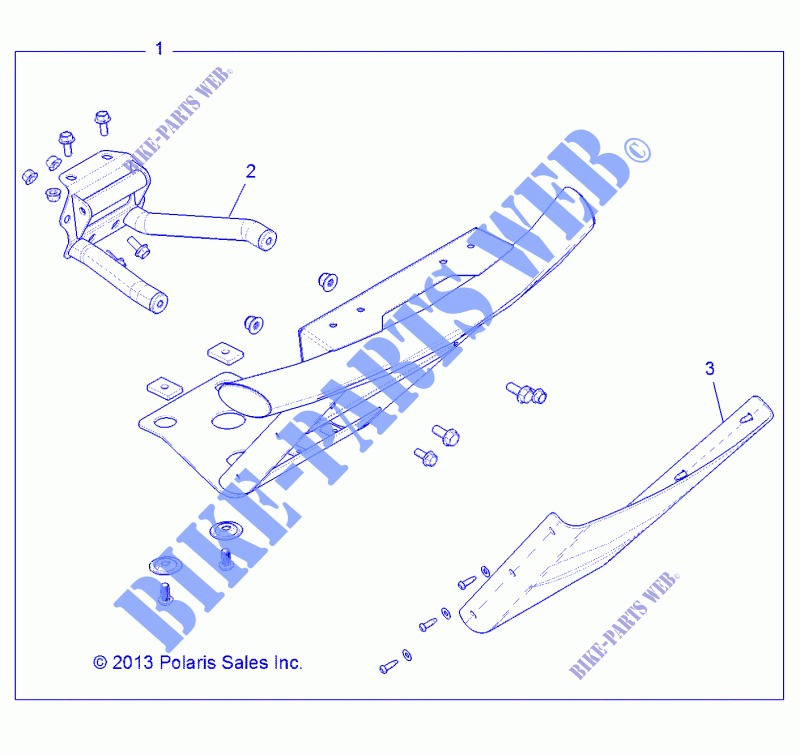 FRONT BUMPER KIT   Z14JT87AD/9EAO/9EAOL/9EAL (49RGRBUMPER13RZRSEPS) for Polaris RZR 900 / EPS LE 2014