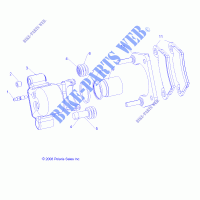 REAR BRAKE CALIPER   Z14JT9EFX (49RGRCALIPERRR097004X4) for Polaris RZR 900 INTL 2014